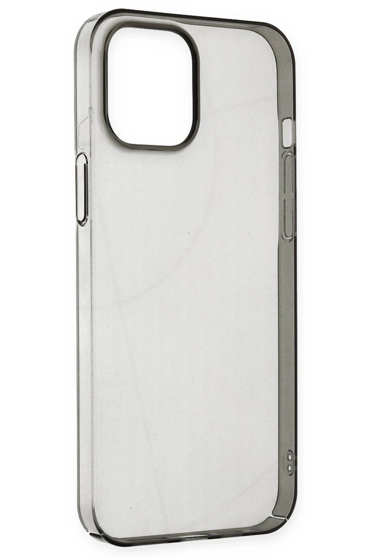 Newface iPhone 14 Pro Kılıf Pc Sert Şeffaf Kapak - Siyah