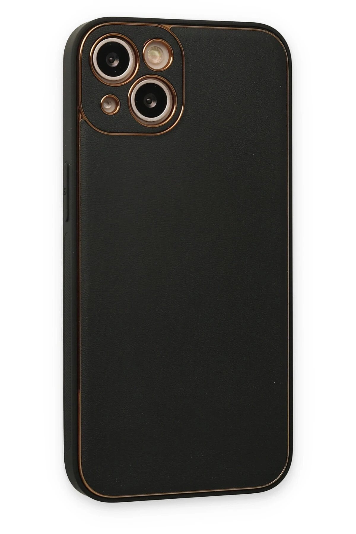 Newface iPhone 14 Plus Kılıf Coco Deri Silikon Kapak - Siyah