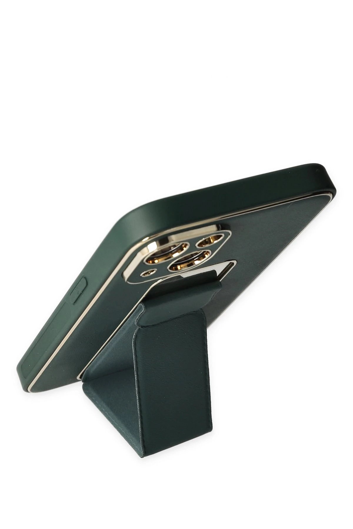 Newface iPhone 14 Plus Kılıf Coco Deri Standlı Kapak - Yeşil