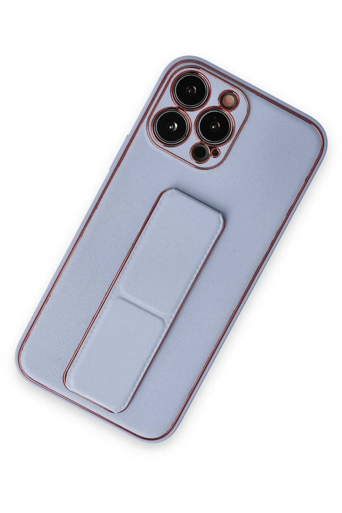 Newface iPhone 14 Pro Kılıf Coco Deri Standlı Kapak - Sky Blue