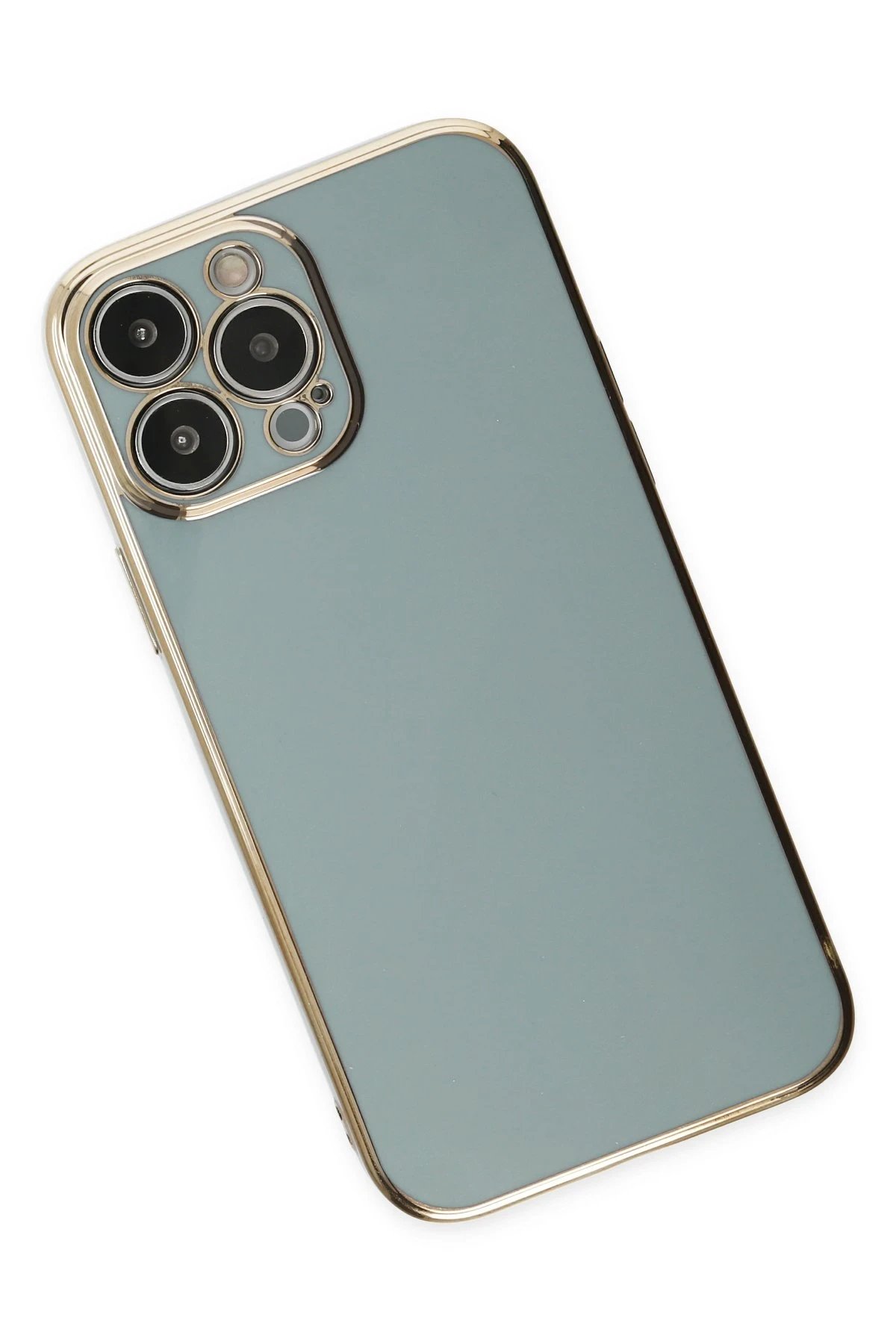 Newface iPhone 14 Pro Max Kılıf Volet Silikon - Açık Yeşil