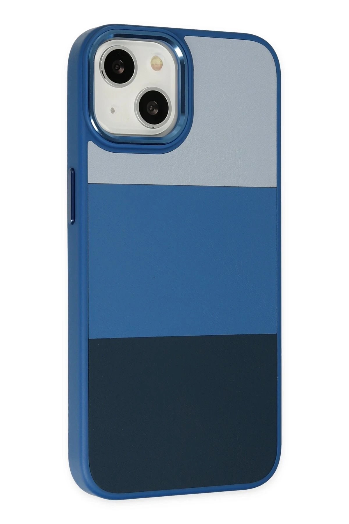 Newface iPhone 14 Plus Kılıf King Kapak - Açık Mavi-Lacivert