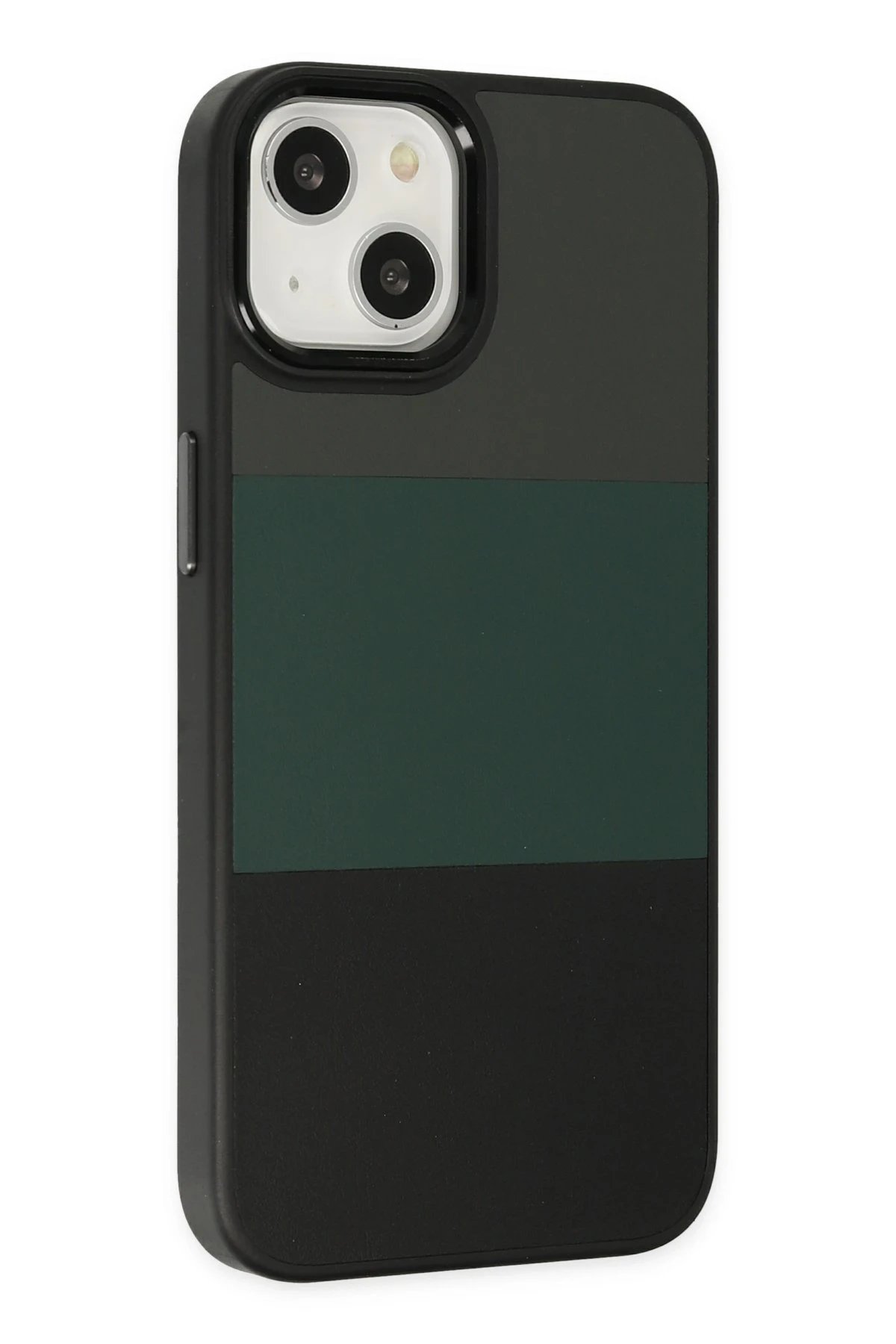 Newface iPhone 14 Plus Kılıf King Kapak - Gri-Siyah