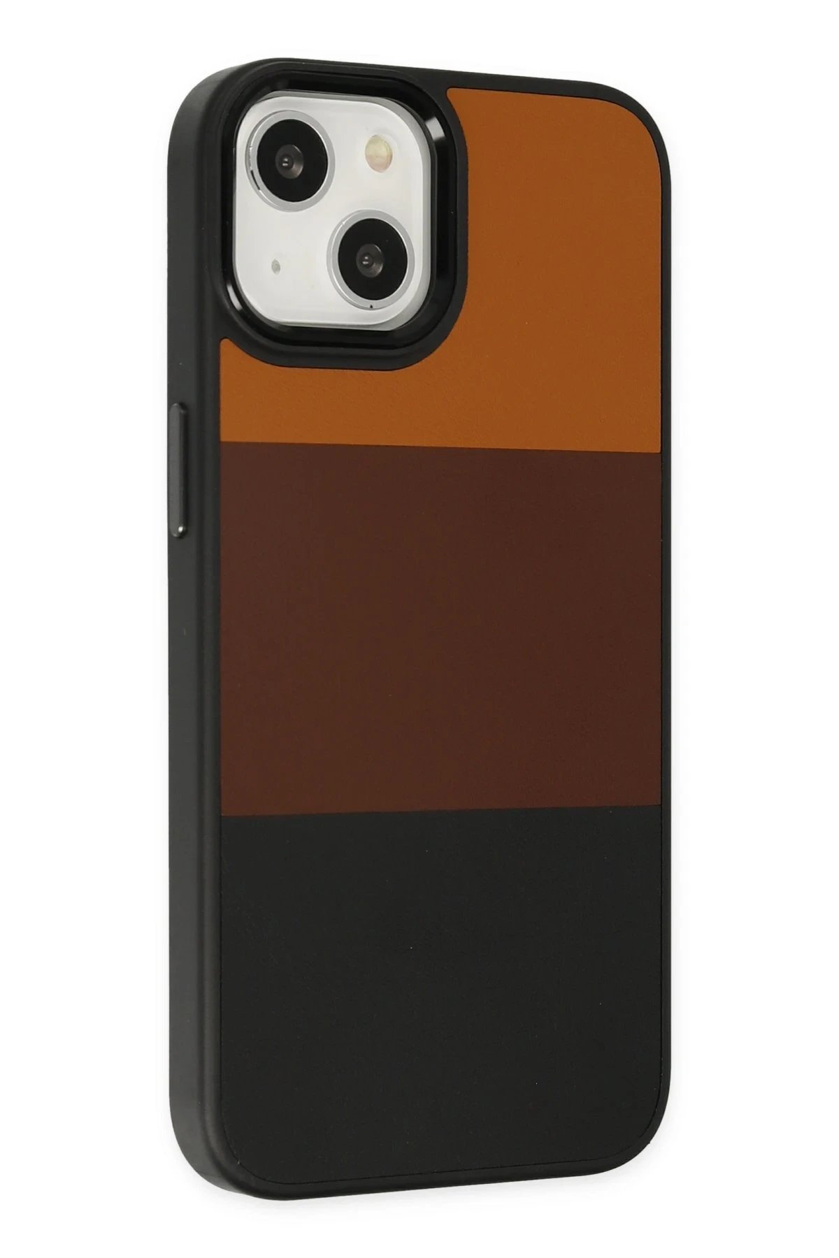 Newface iPhone 14 Plus Kılıf King Kapak - Taba-Siyah