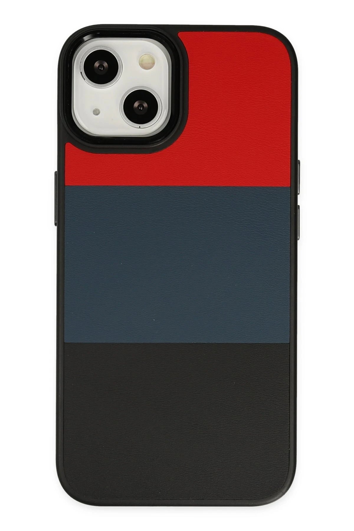 Newface iPhone 14 Plus Kılıf King Kapak - Kırmızı-Siyah