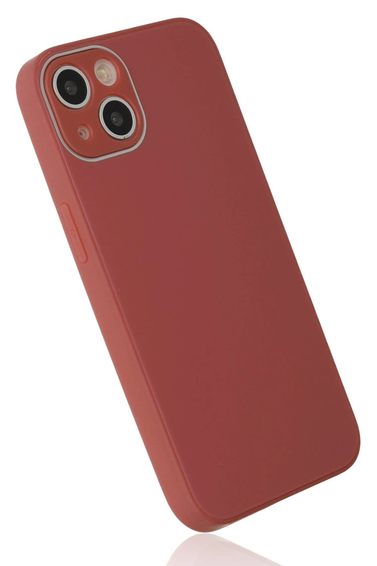 Newface iPhone 14 Plus Kılıf Glass Kapak - Bordo