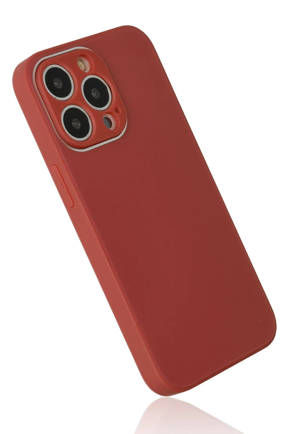 Newface iPhone 14 Pro Max Kılıf Glass Kapak - Bordo