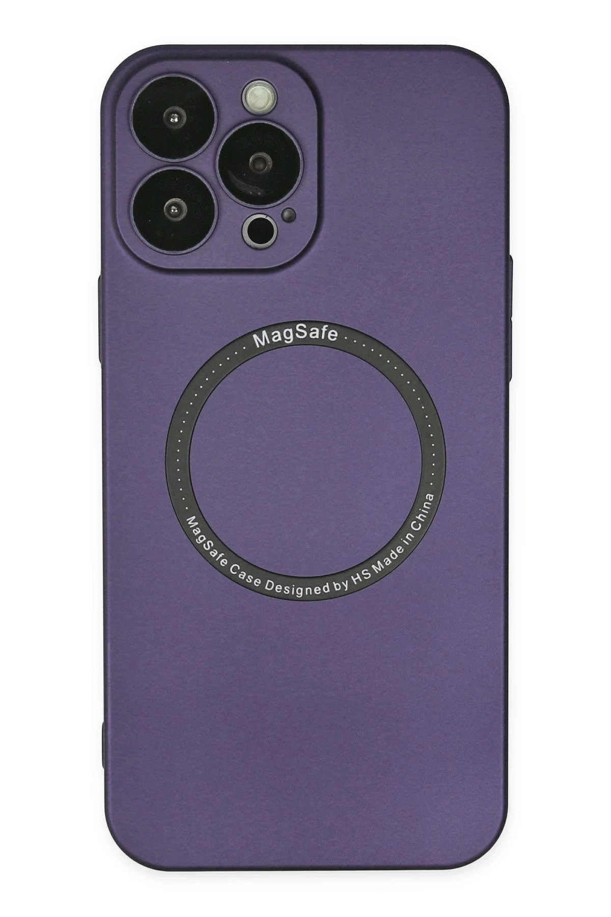 Newface iPhone 14 Pro Kılıf Jack Magneticsafe Lens Silikon - Mor