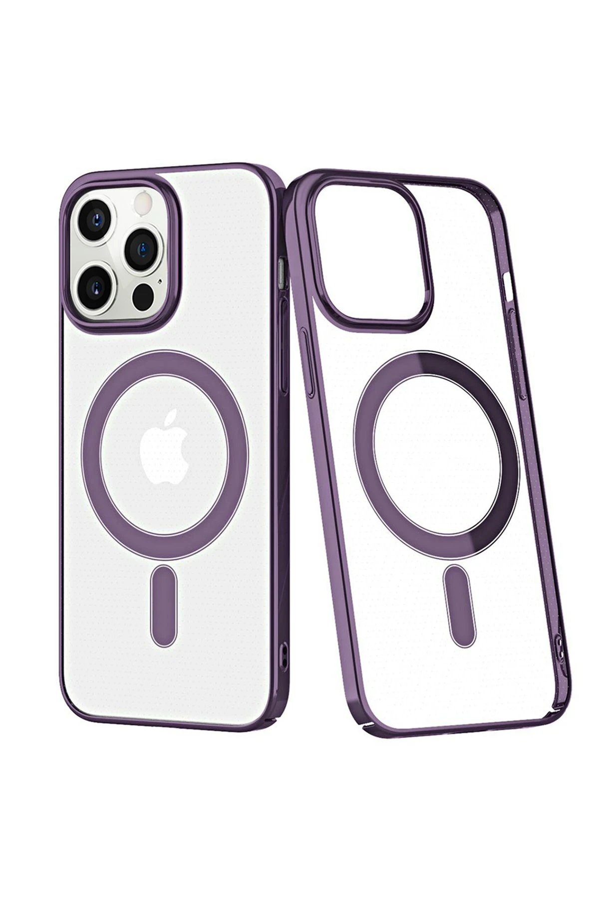 Newface iPhone 13 Pro Kılıf Element Magneticsafe Sert Kapak - Derin Mor