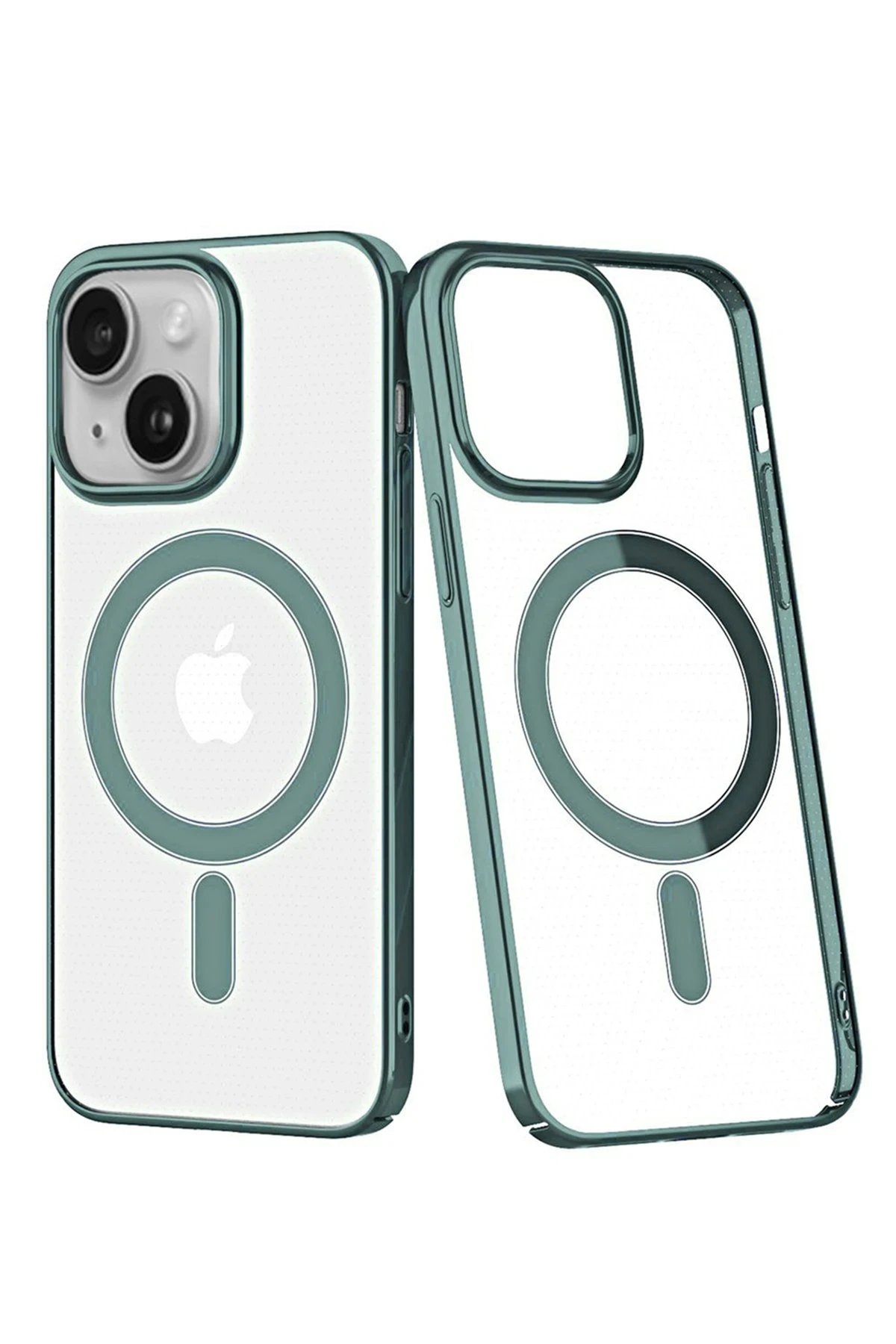 Newface iPhone 14 Plus Kılıf Element Magneticsafe Sert Kapak - Köknar Yeşili