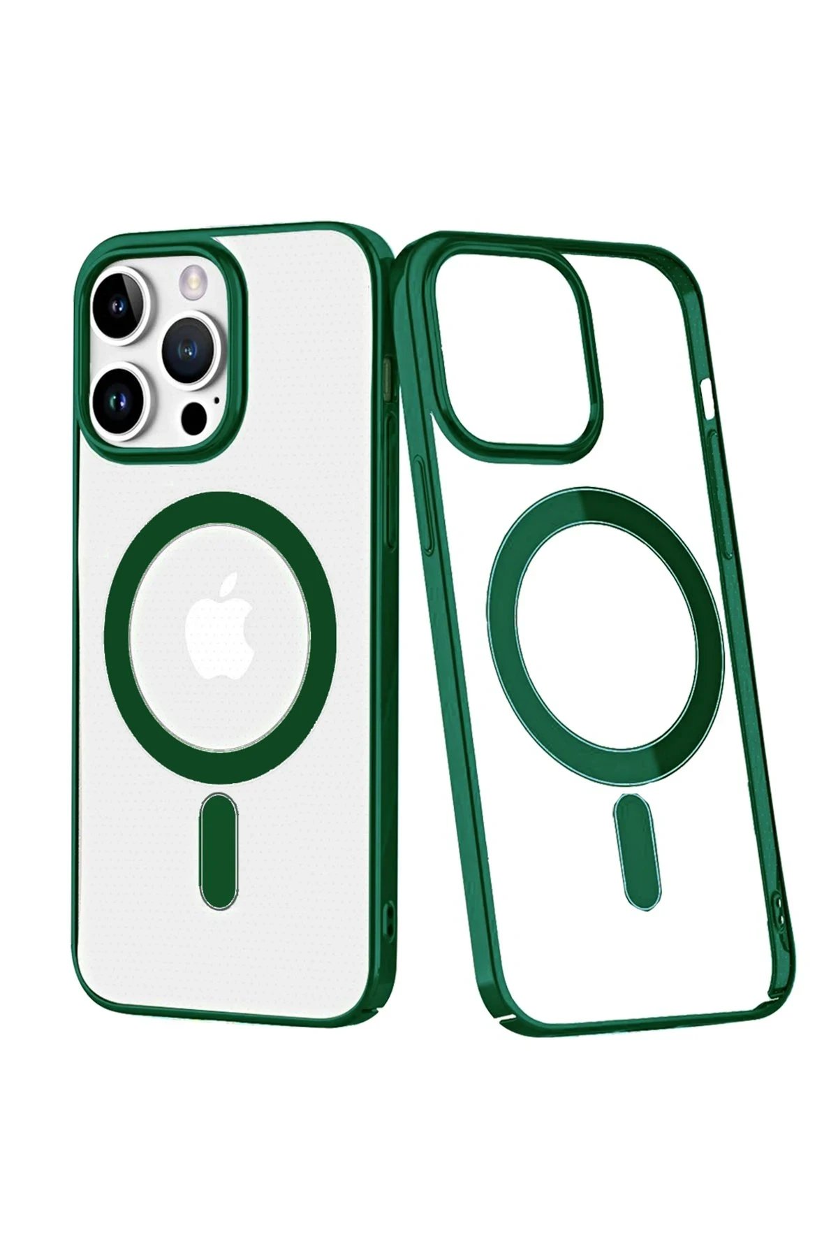 Newface iPhone 14 Pro Max Kılıf Element Magneticsafe Sert Kapak - Köknar Yeşili