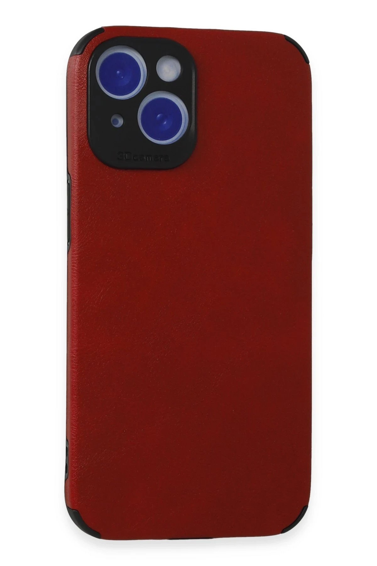 Newface iPhone 15 Kılıf Loop Deri Silikon - Kırmızı