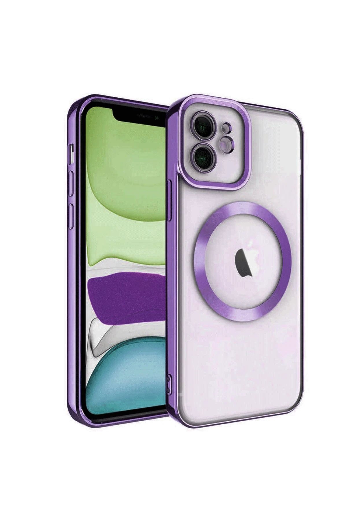 Newface iPhone 11 Kılıf Kross Magneticsafe Kapak - Mor