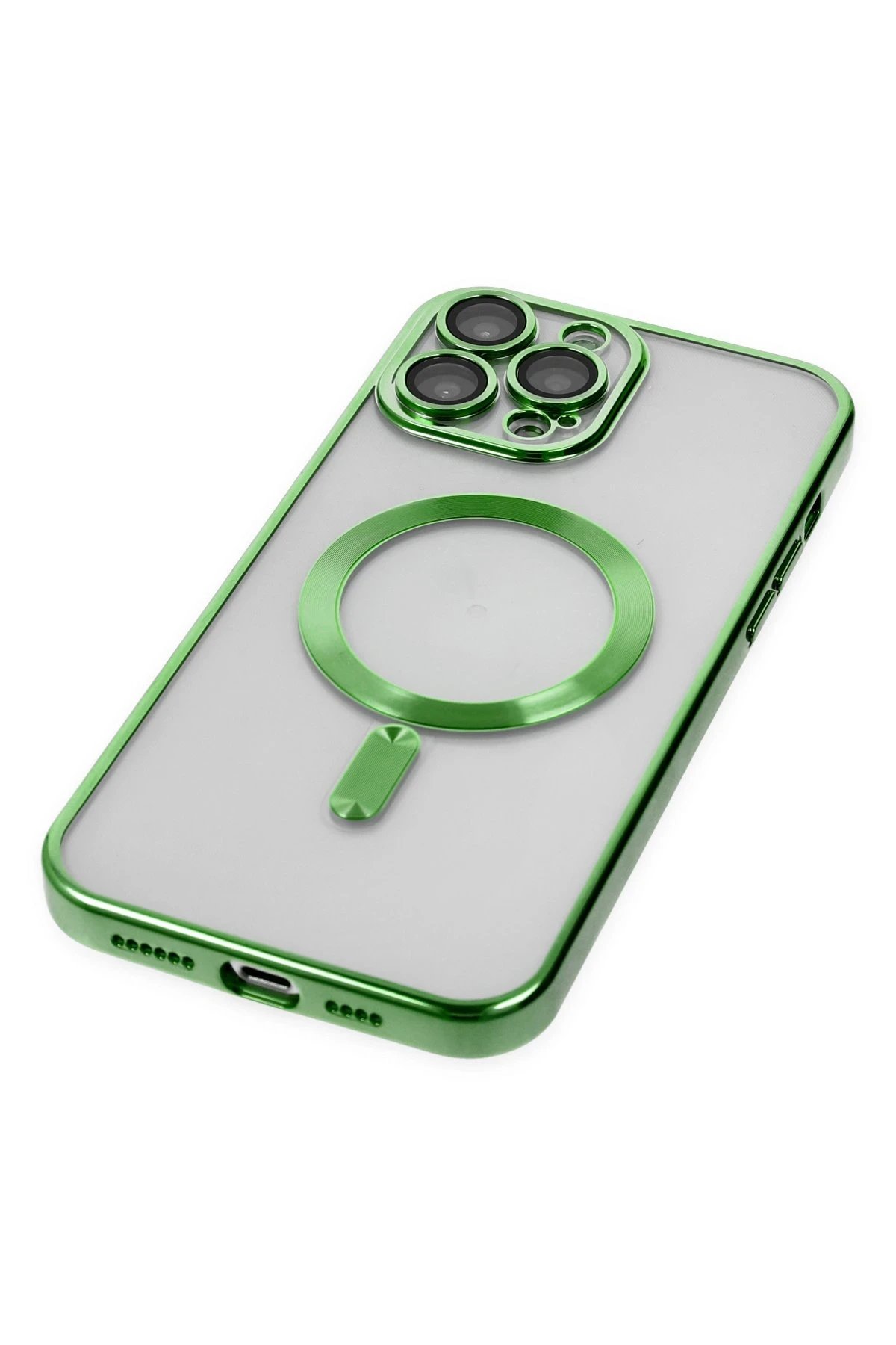 Newface iPhone 14 Pro Kılıf Kross Magneticsafe Kapak - Koyu Yeşil