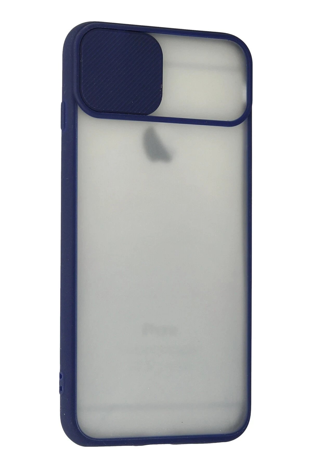 Newface iPhone 6 Kılıf Palm Buzlu Kamera Sürgülü Silikon - Lacivert