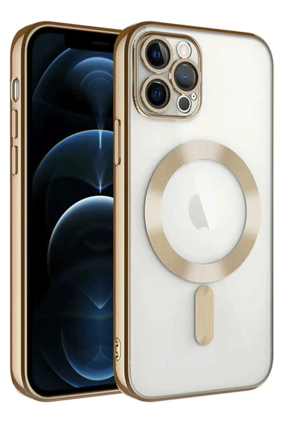 Newface iPhone 14 Pro Max Kılıf Kross Magneticsafe Kapak - Gold