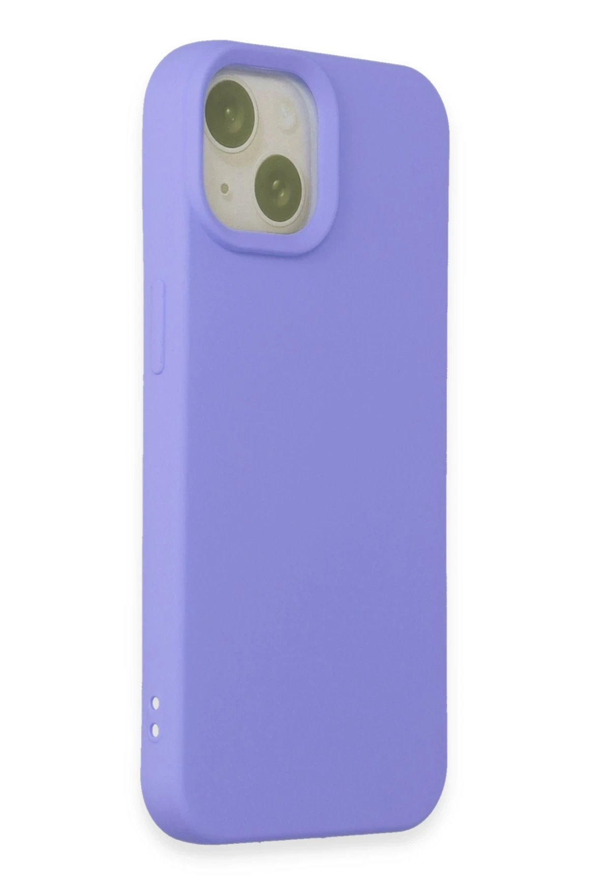 Newface iPhone 15 Kılıf Nano içi Kadife Silikon - Lila