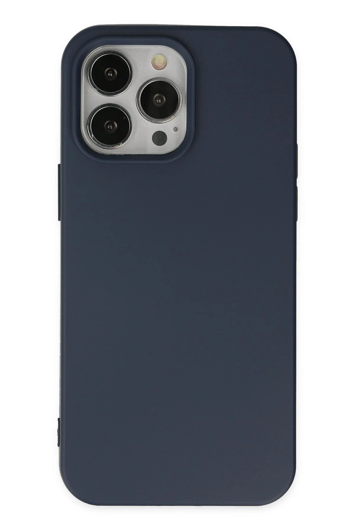 Newface iPhone 15 Pro Kılıf Nano içi Kadife Silikon - Lacivert