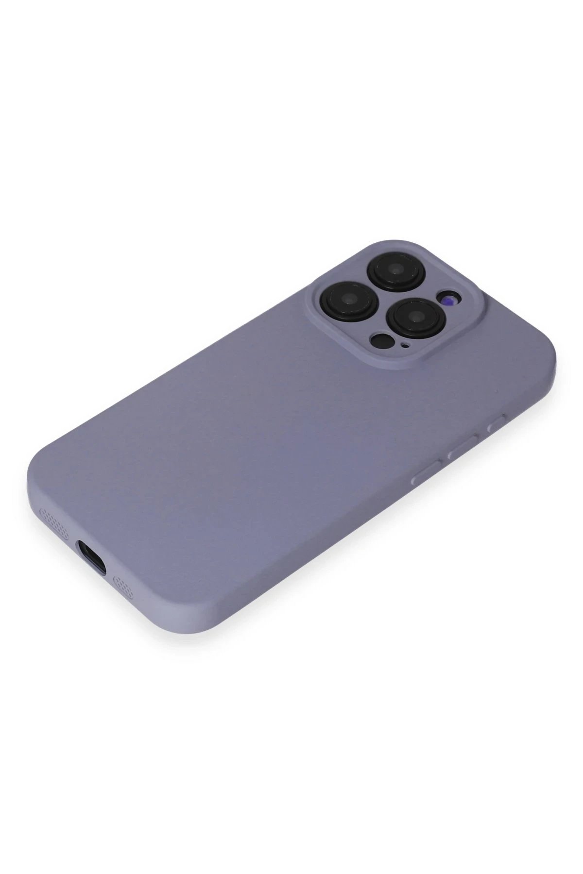 Newface iPhone 15 Pro Max Kılıf Nano içi Kadife Silikon - Lila