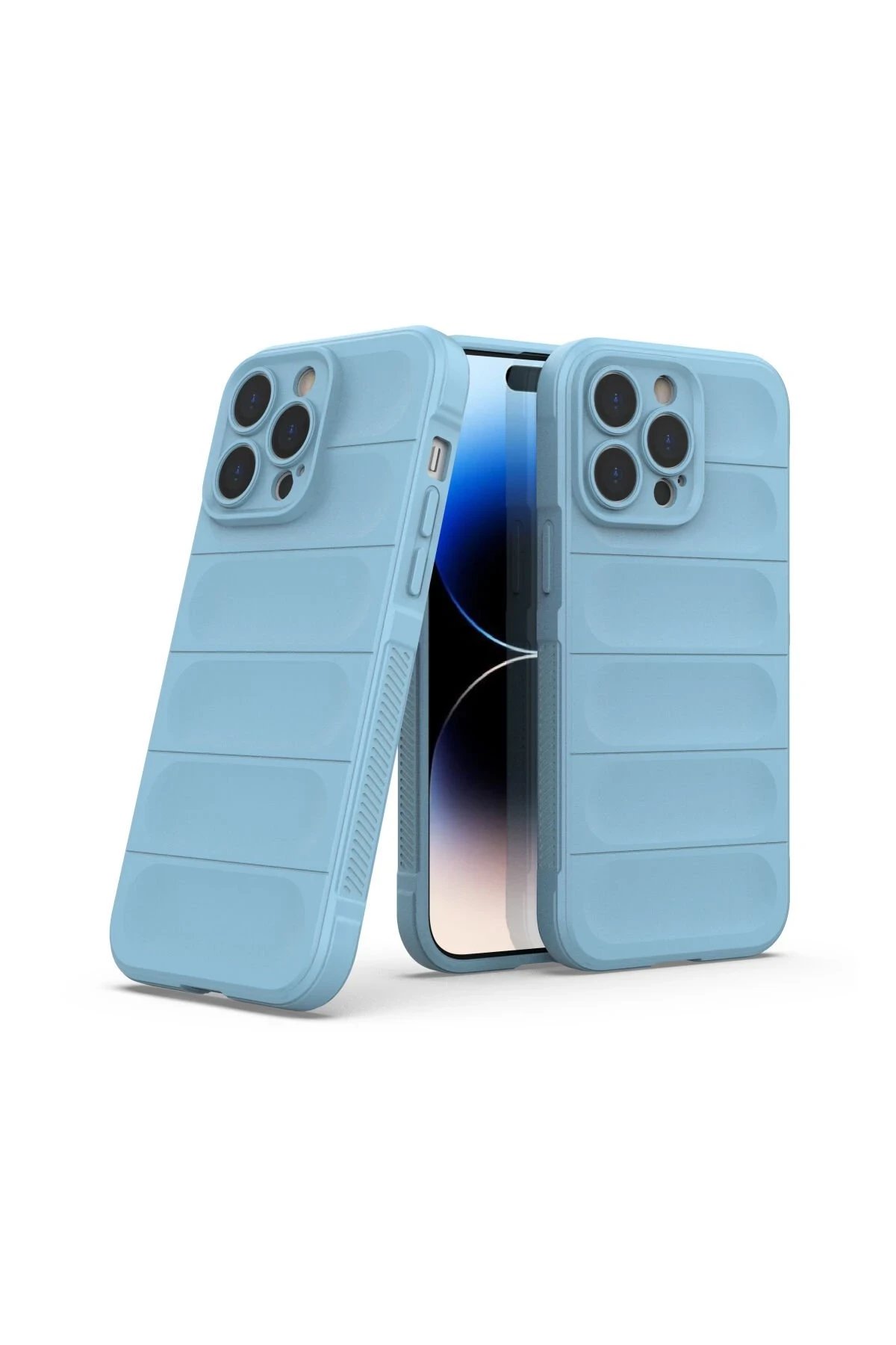 Newface iPhone 15 Pro Kılıf Optimum Silikon - Sky Blue