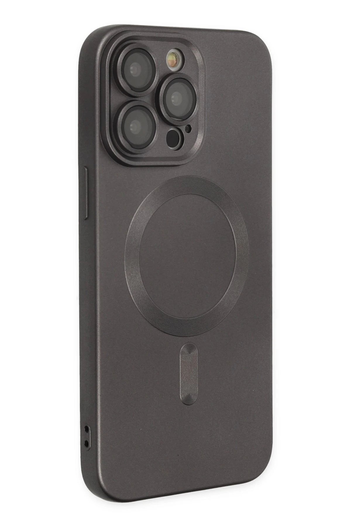 Newface iPhone 13 Pro Kılıf Moshi Lens Magneticsafe Silikon - Füme