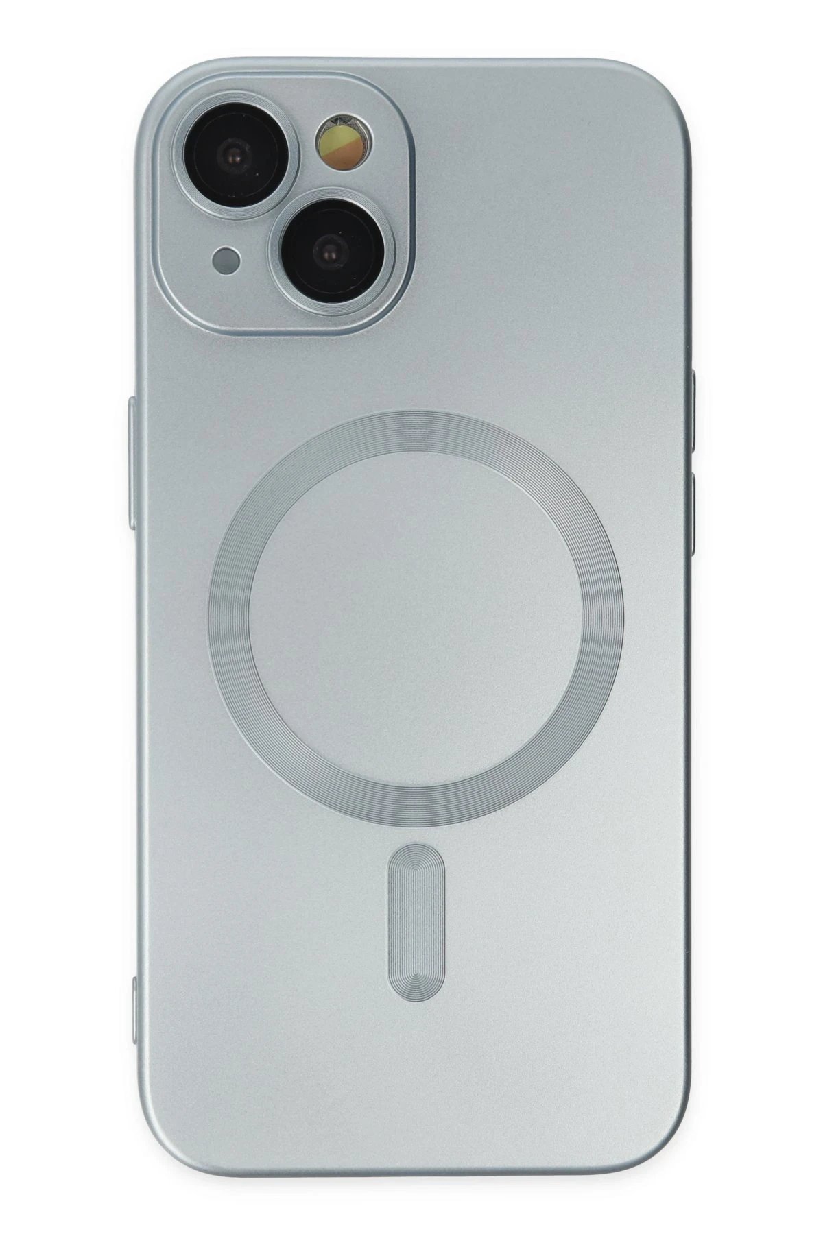 Newface iPhone 14 Plus Kılıf Moshi Lens Magneticsafe Silikon - Sierra Blue