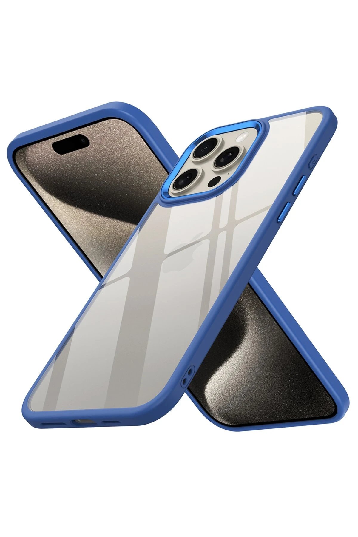 Newface iPhone 15 Pro Kılıf Power Silikon - Mavi