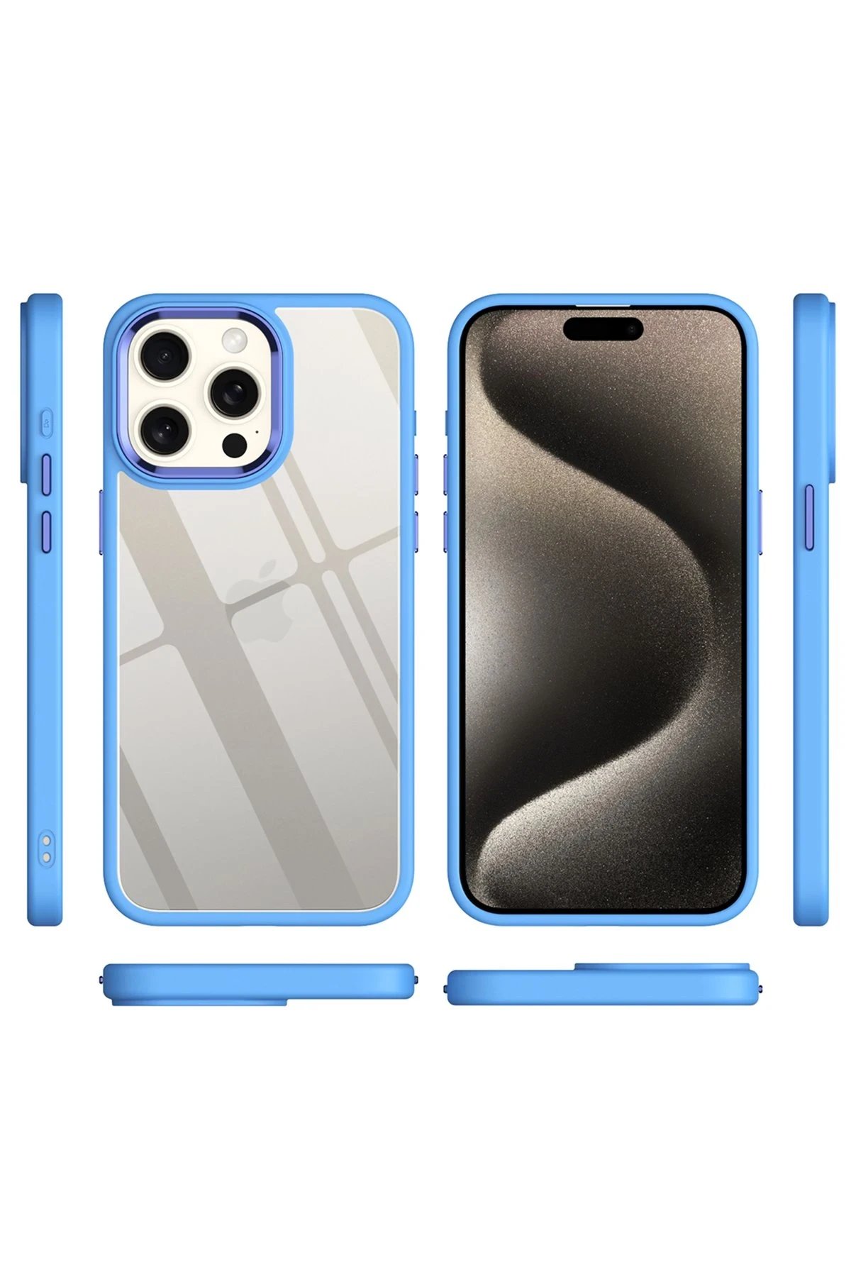 Newface iPhone 15 Pro Kılıf Power Silikon - Mavi