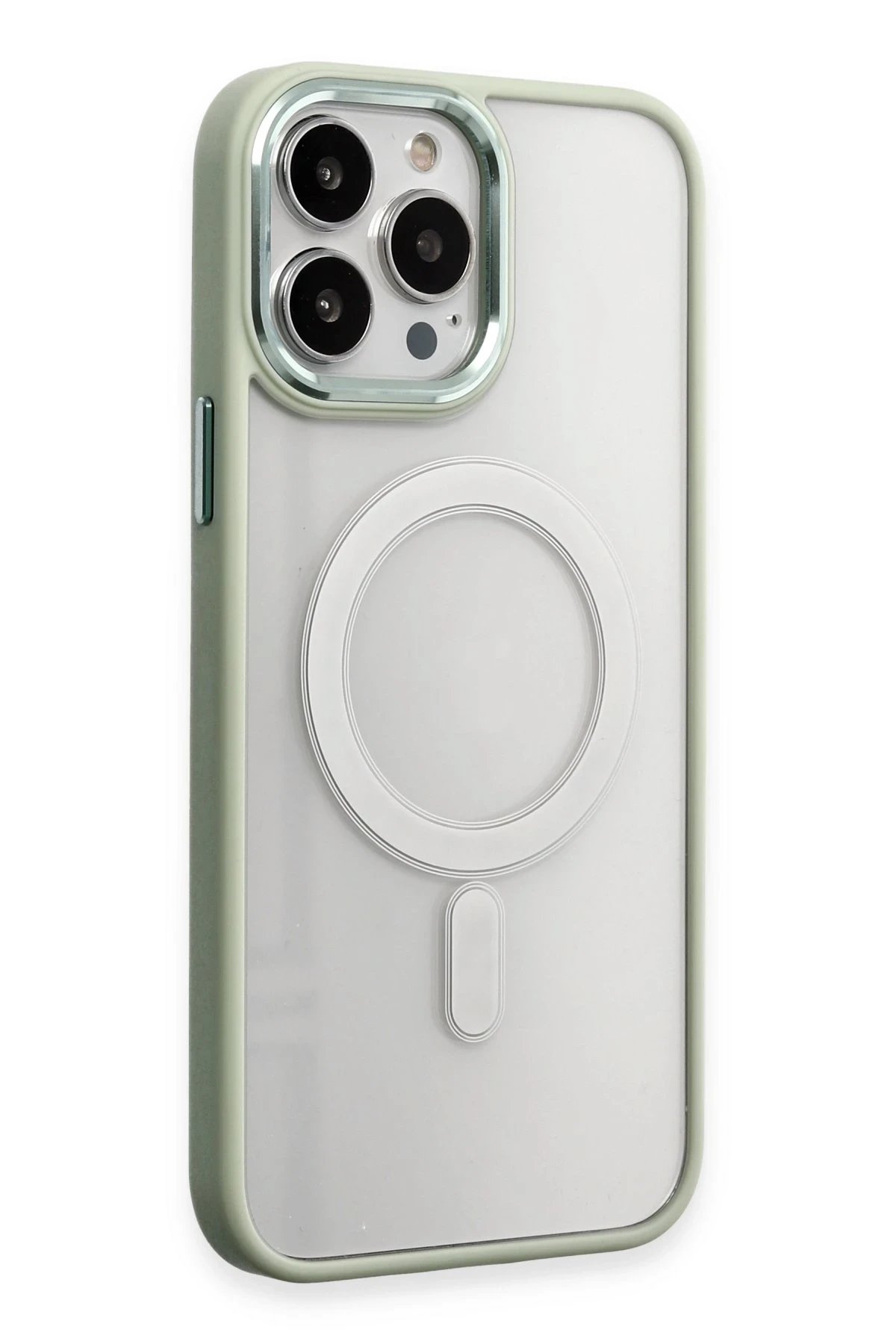 Newface iPhone 15 Pro Kılıf Room Magneticsafe Silikon - Su Yeşili