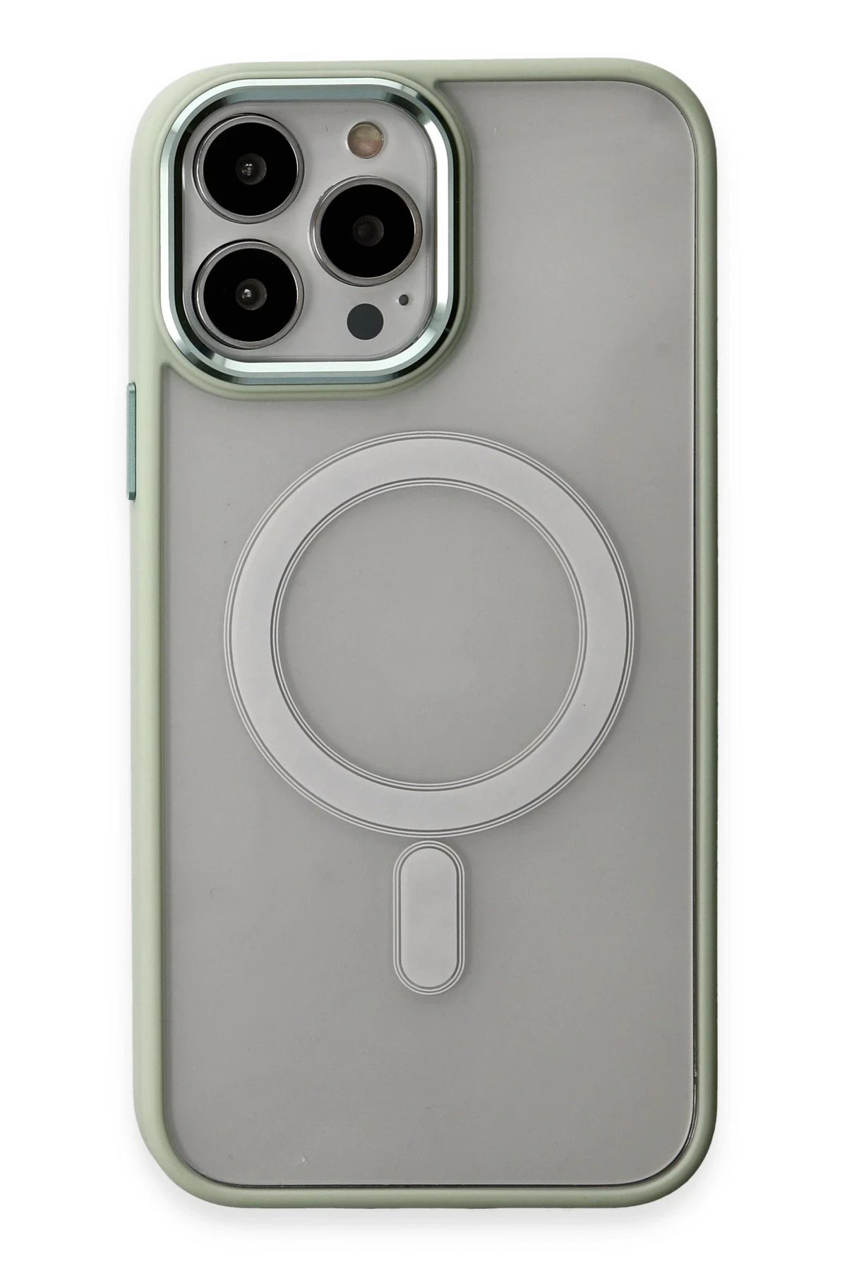 Newface iPhone 15 Pro Kılıf Room Magneticsafe Silikon - Su Yeşili