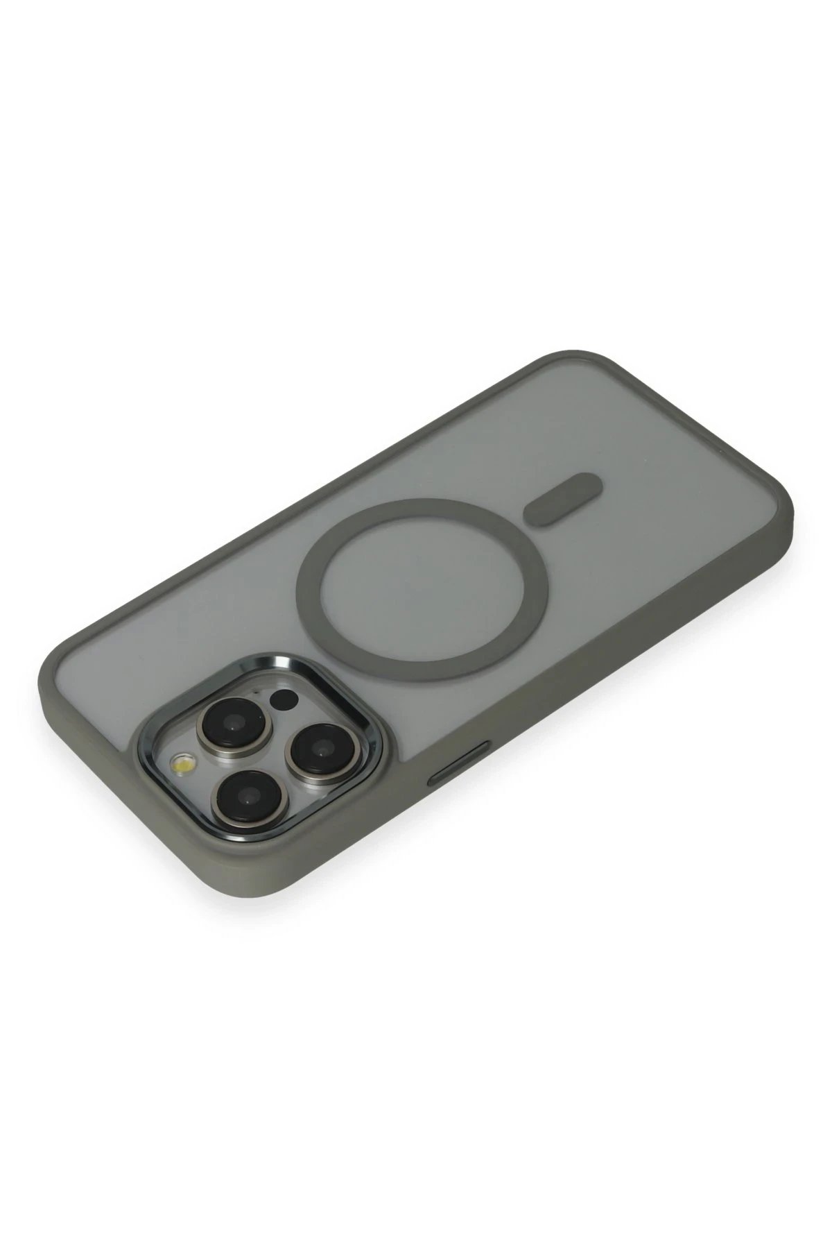 Newface iPhone 15 Pro Max Kılıf Room Magneticsafe Silikon - Gri