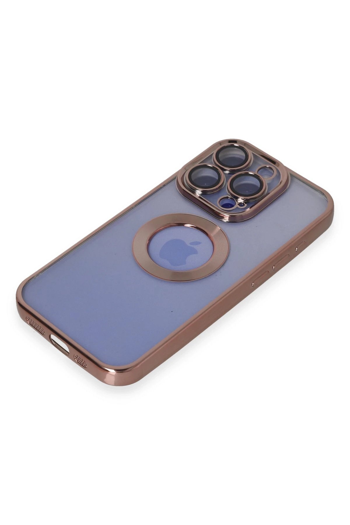 Newface iPhone 15 Pro Kılıf Slot Silikon - Rose Gold