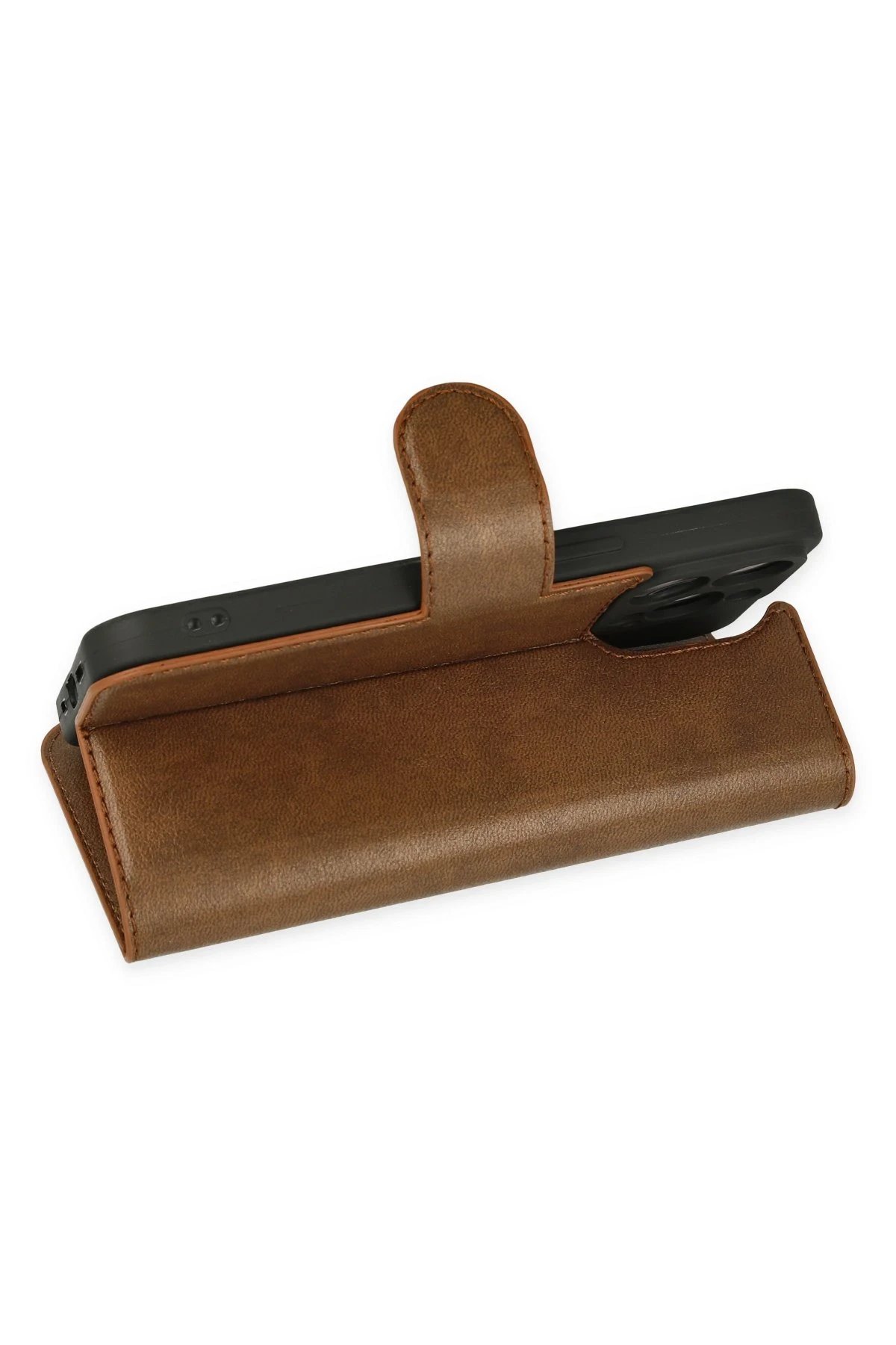 Newface iPhone 14 Pro Kılıf Trend S Plus Kapaklı Kılıf - Taba