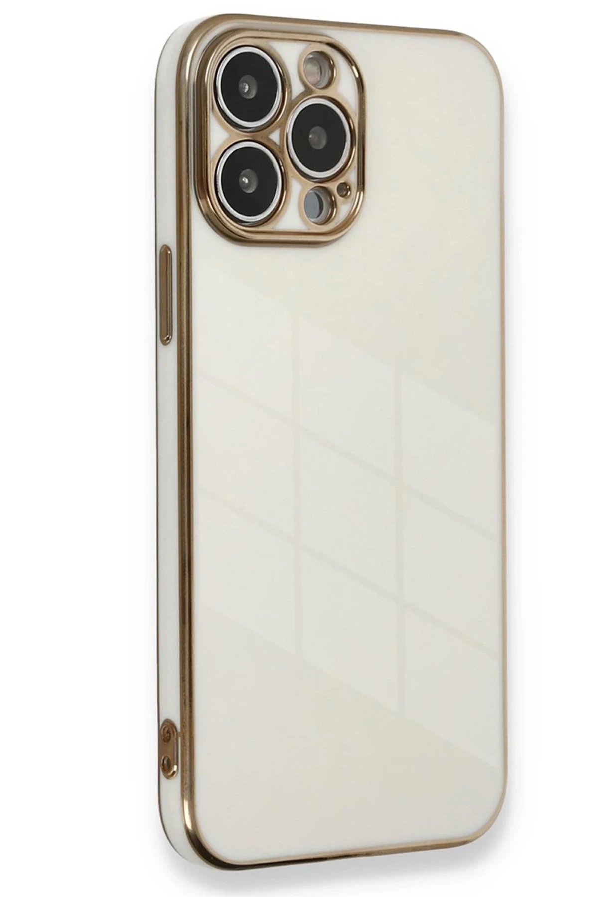 Newface iPhone 15 Pro Kılıf Volet Silikon - Beyaz