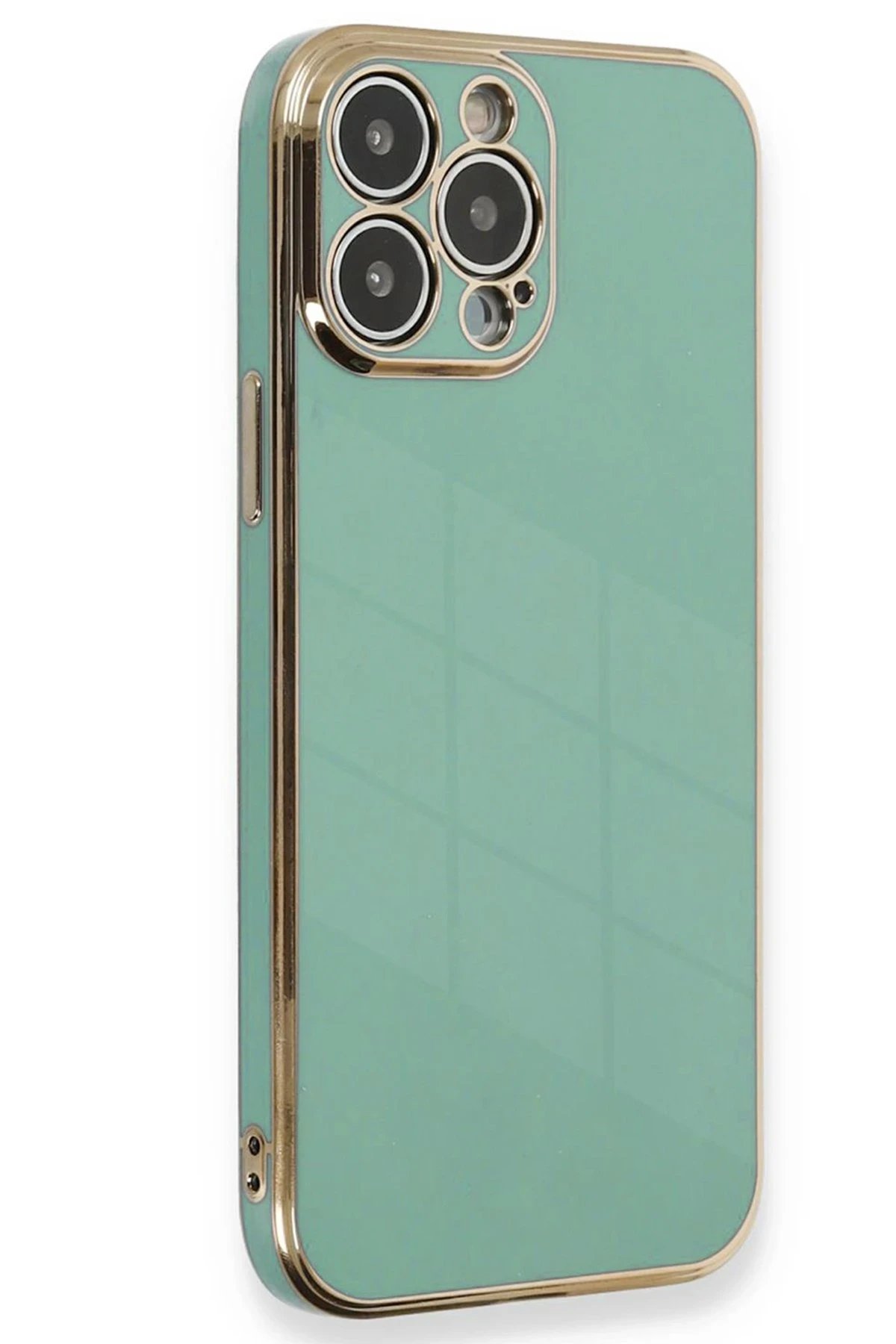 Newface iPhone 15 Pro Kılıf Volet Silikon - Açık Yeşil