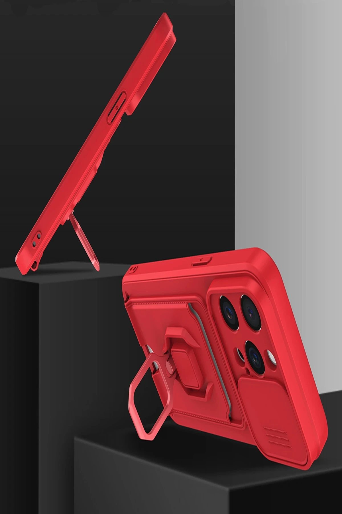 Newface iPhone 15 Pro Max Kılıf Zuma Kartvizitli Yüzüklü Silikon - Yeşil