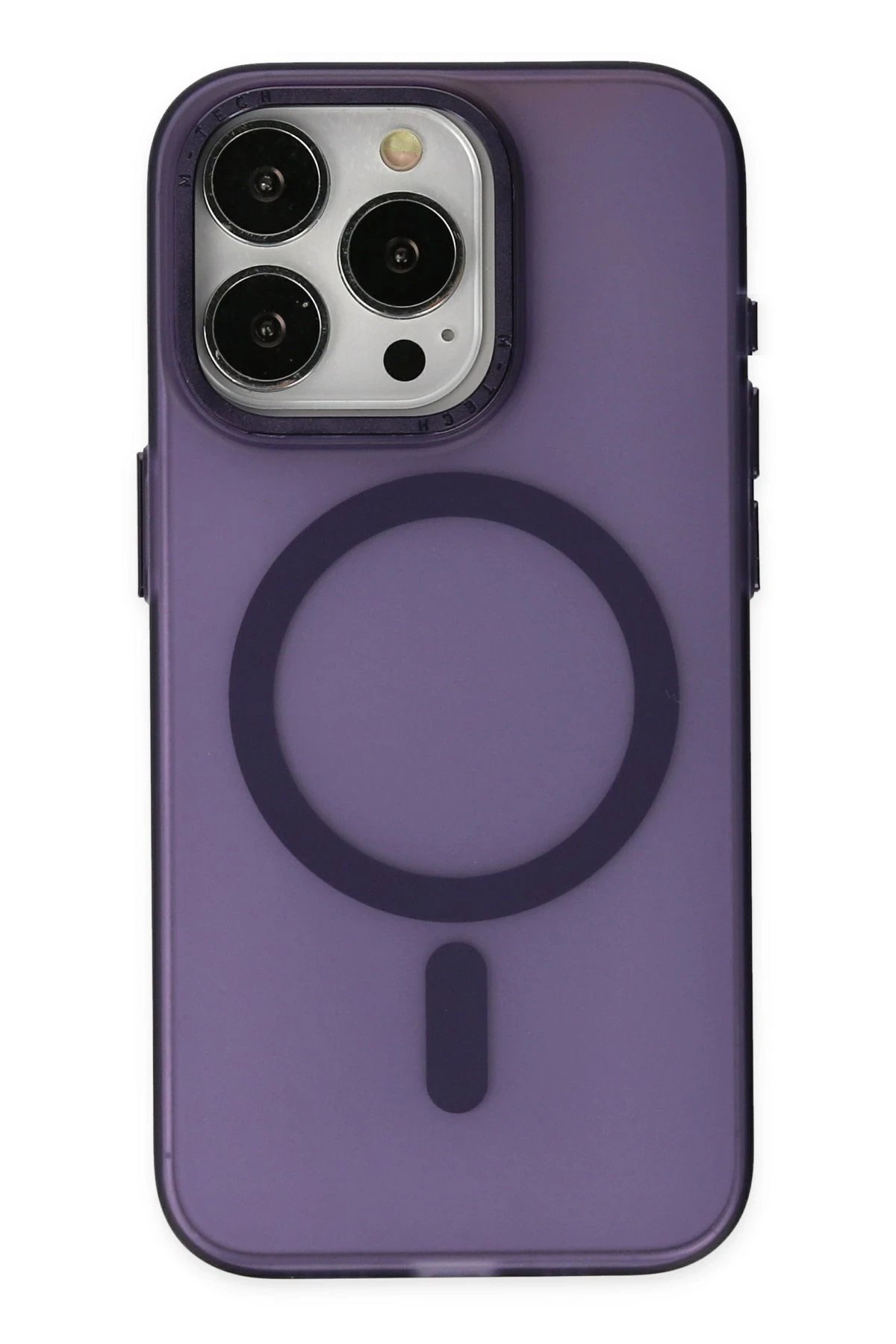 Newface iPhone 15 Pro Kılıf Lodos Magneticsafe Mat Kapak - Mor