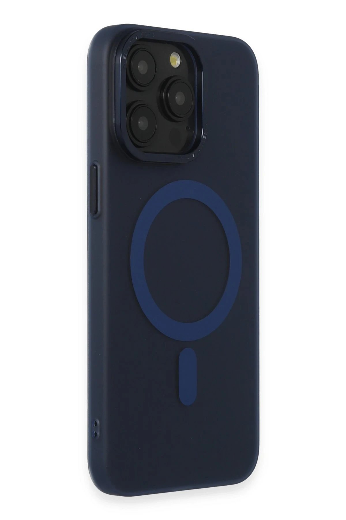 Newface iPhone 15 Pro Max Kılıf Lodos Magneticsafe Mat Kapak - Mavi