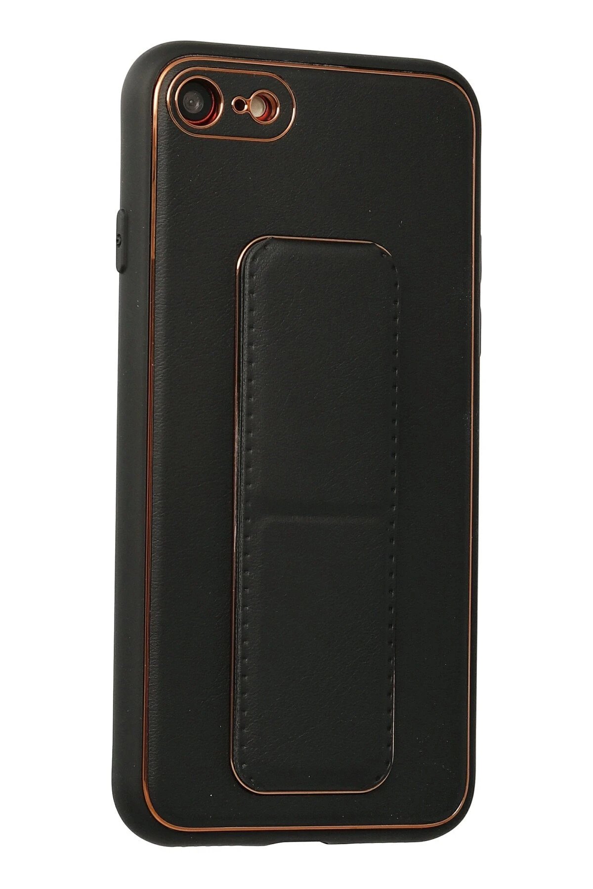 Newface iPhone 7 Kılıf Coco Deri Standlı Kapak - Siyah