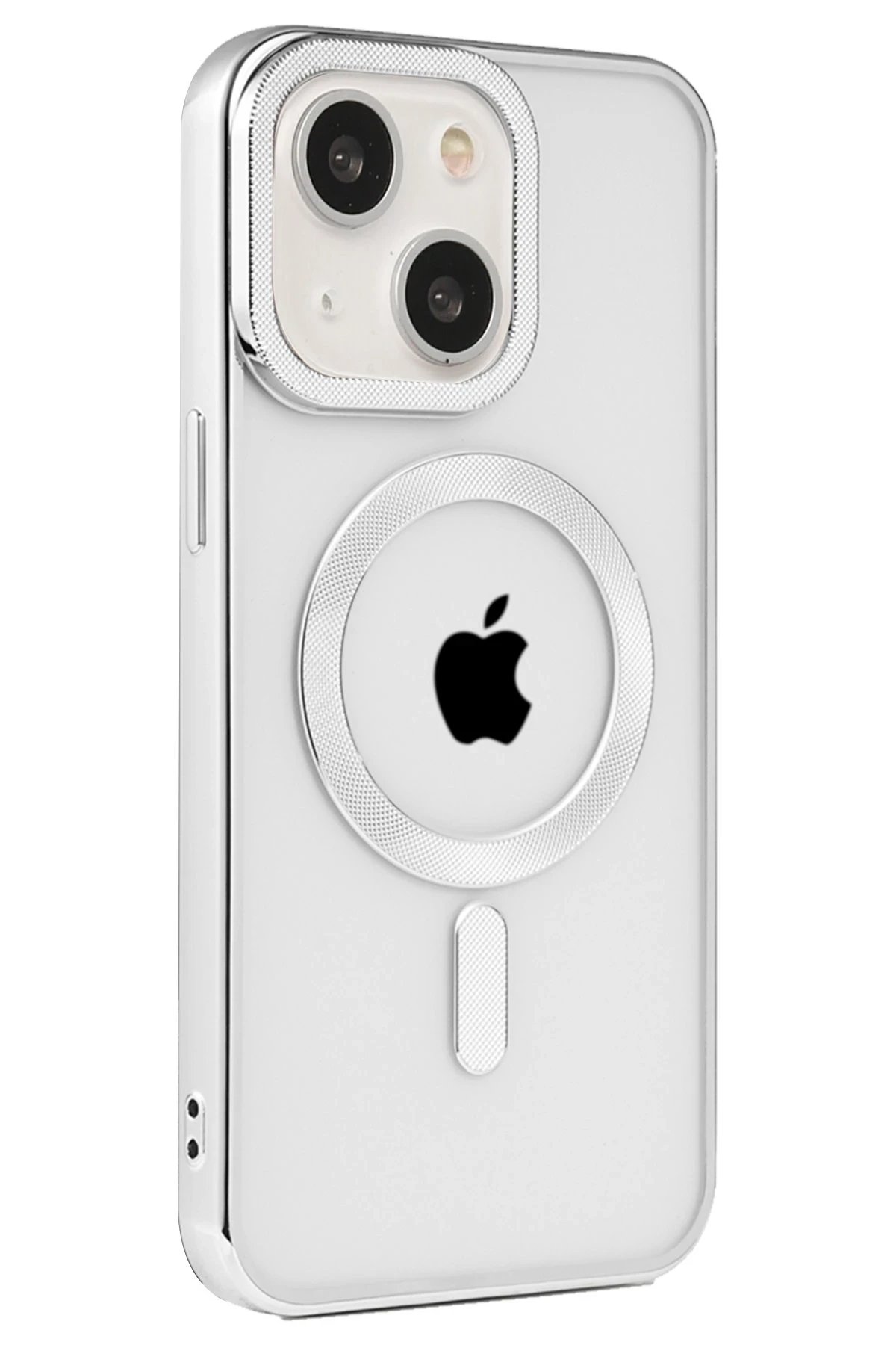 Newface iPhone 15 Kılıf Kronos Magsafe Kapak - Gümüş