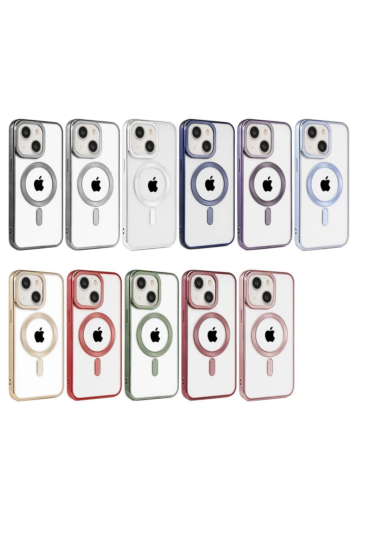 Newface iPhone 15 Kılıf Kronos Magsafe Kapak - Gümüş