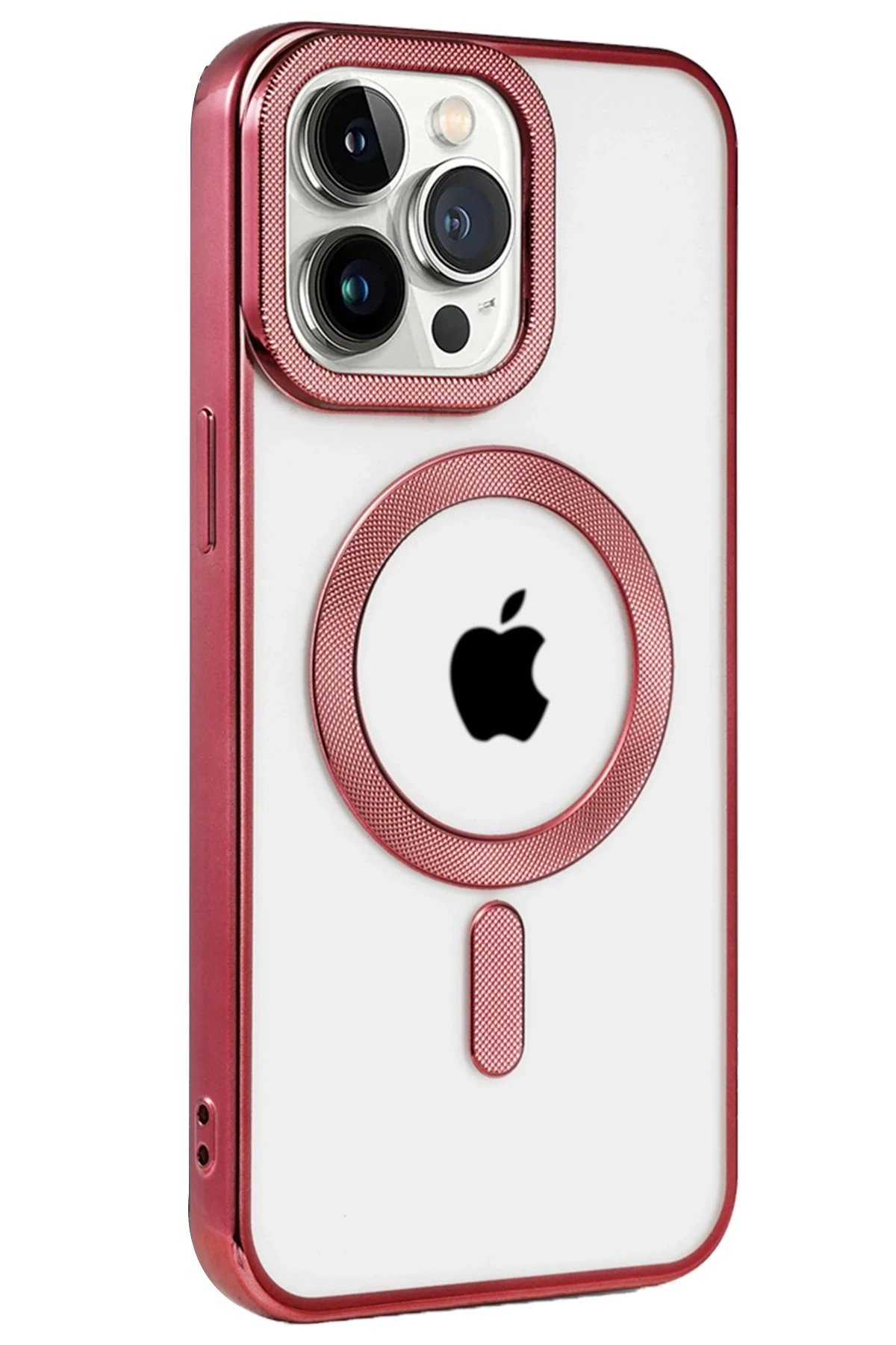 Newface iPhone 15 Pro Kılıf Kronos Magsafe Kapak - Bordo