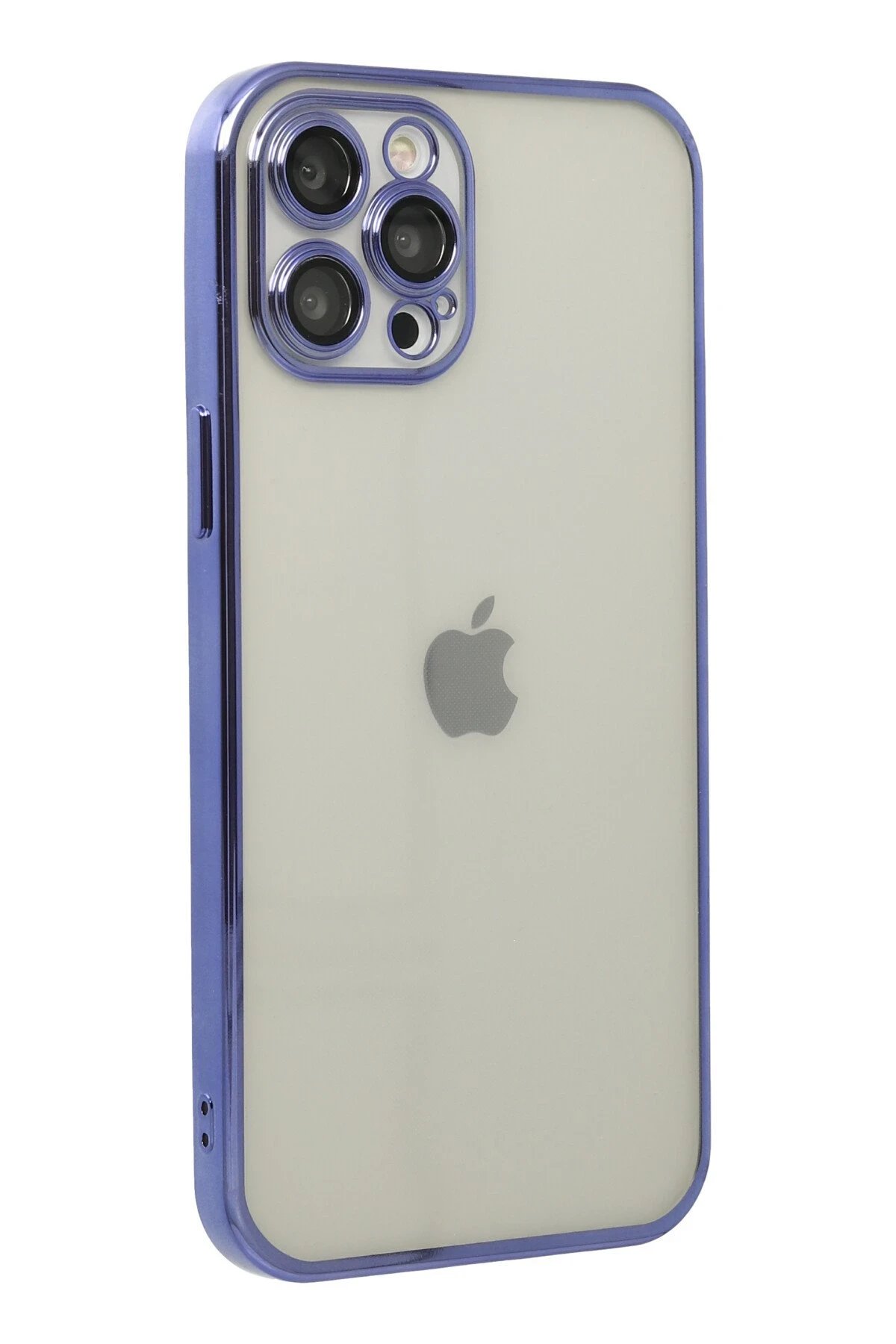 Newface iPhone 12 Pro Kılıf Razer Lensli Silikon - Mor