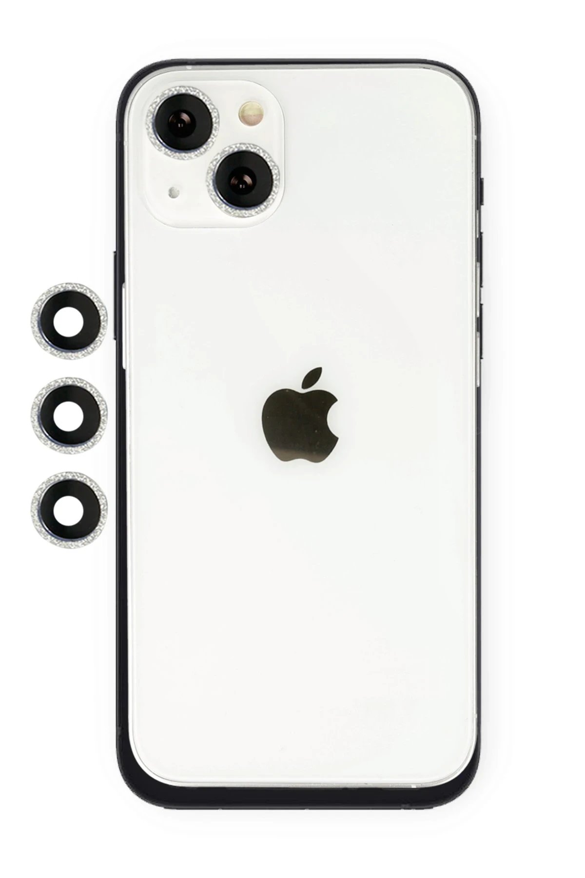 Newface iPhone 14 Shine Kamera Lens - Gümüş