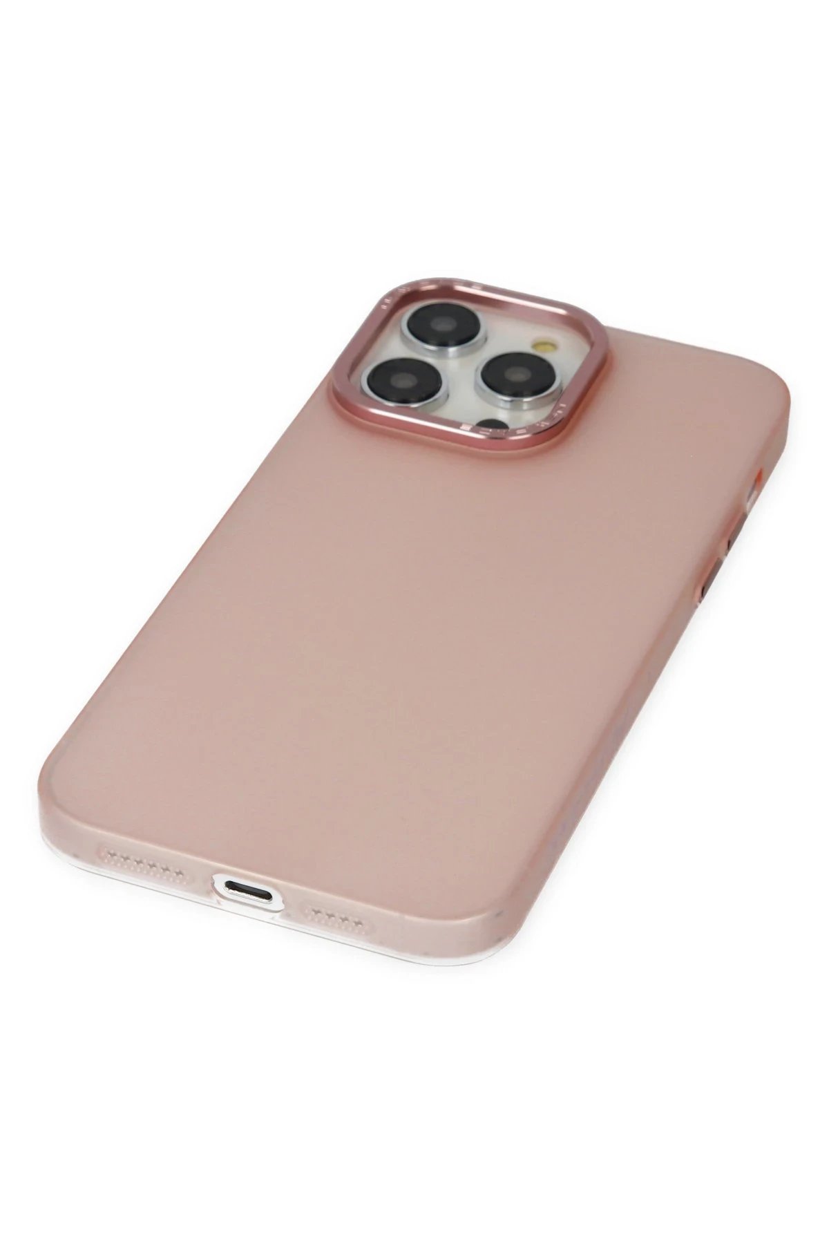 Newface iPhone 13 Pro Max Kılıf Modos Metal Kapak - Pembe