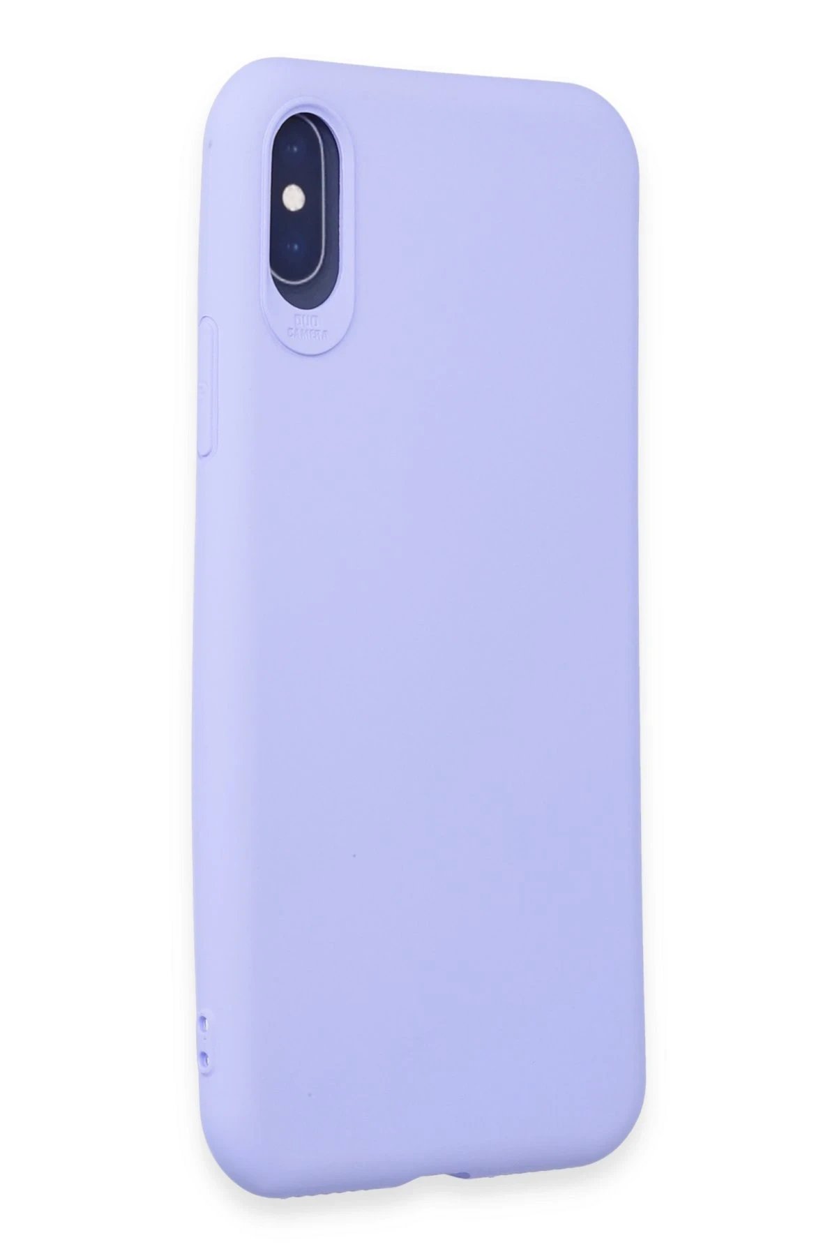 Newface iPhone X Kılıf First Silikon - Lila