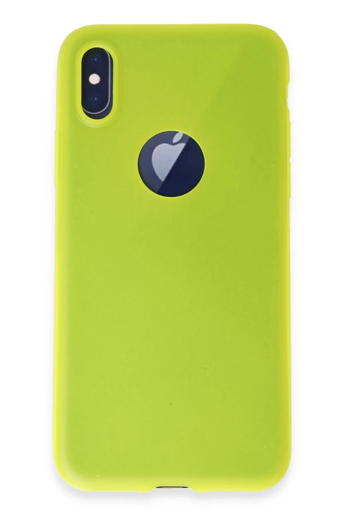 Newface iPhone X Kılıf First Silikon - Parlak Sarı