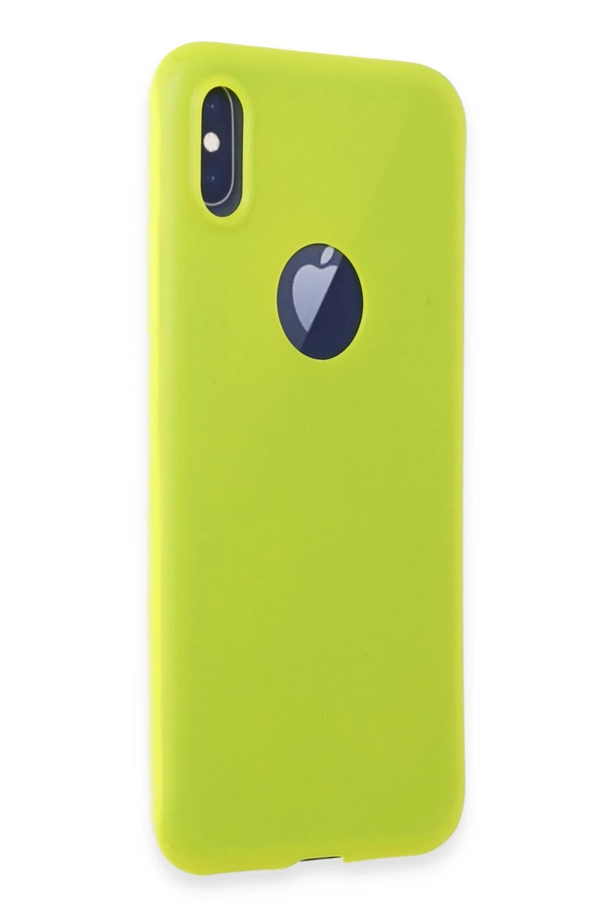 Newface iPhone X Kılıf First Silikon - Parlak Sarı