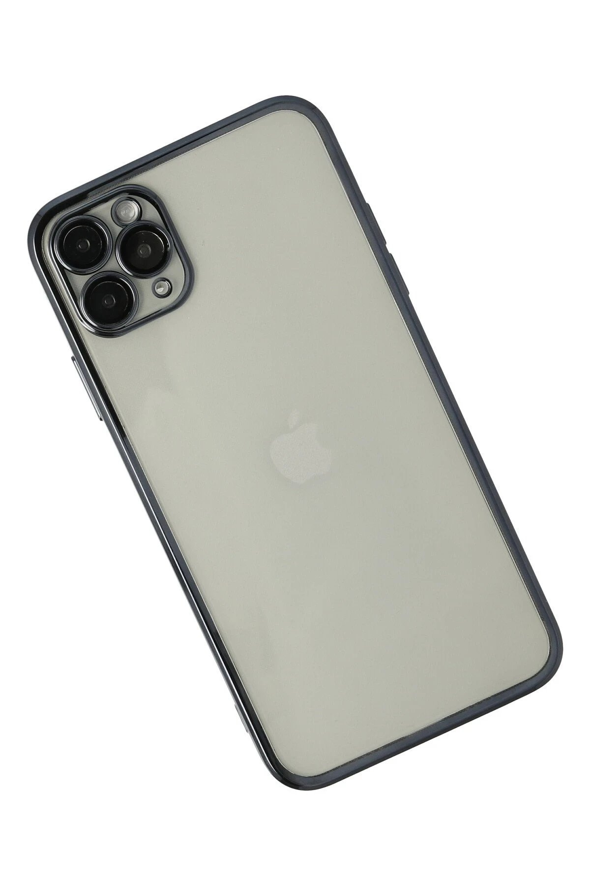 Newface iPhone 11 Pro Max Kılıf Razer Lensli Silikon - Siyah