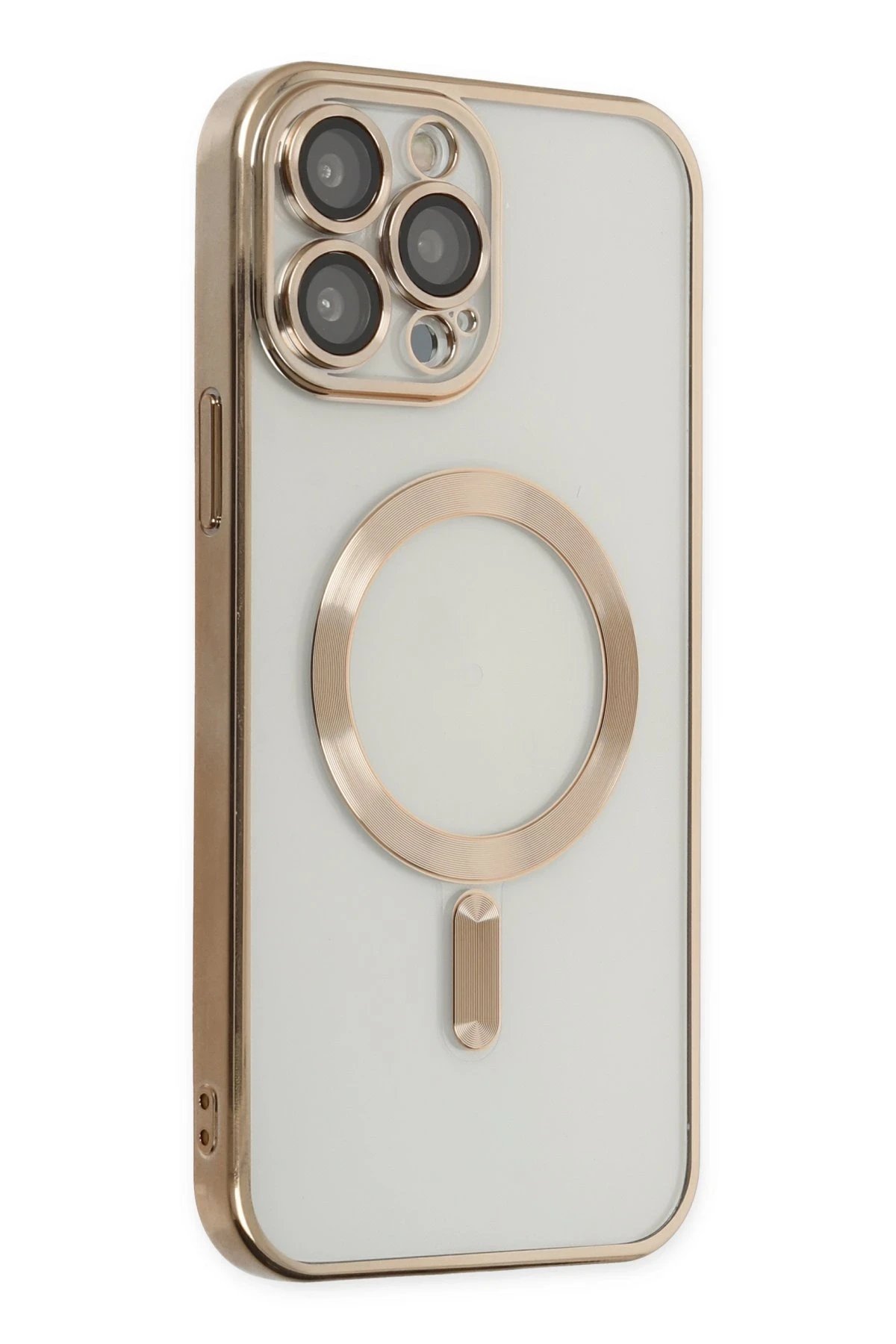 Newface iPhone 13 Pro Kılıf Kross Magneticsafe Kapak - Gold